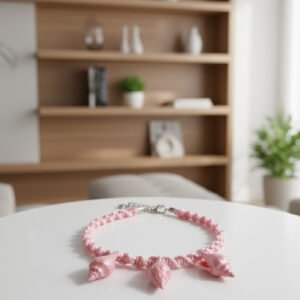 Pink Spiral Shell Charm Necklace